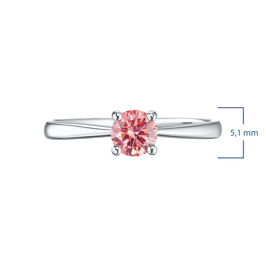 Классическое кольцо из белого золота э0912кц04164200_pink — фото 3