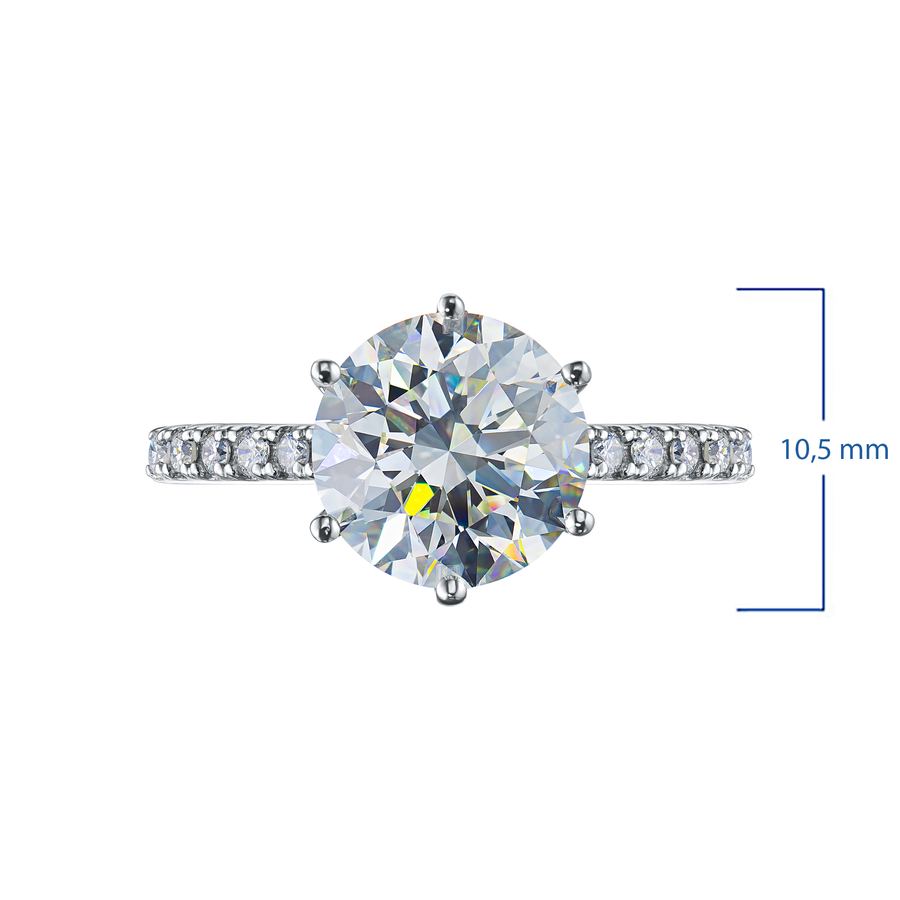 Кольцо из белого золота с бриллиантами э4701кц06230002 — фото 3