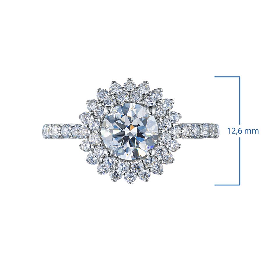 Классическое кольцо из белого золота э4712кц07167100_white — фото 3