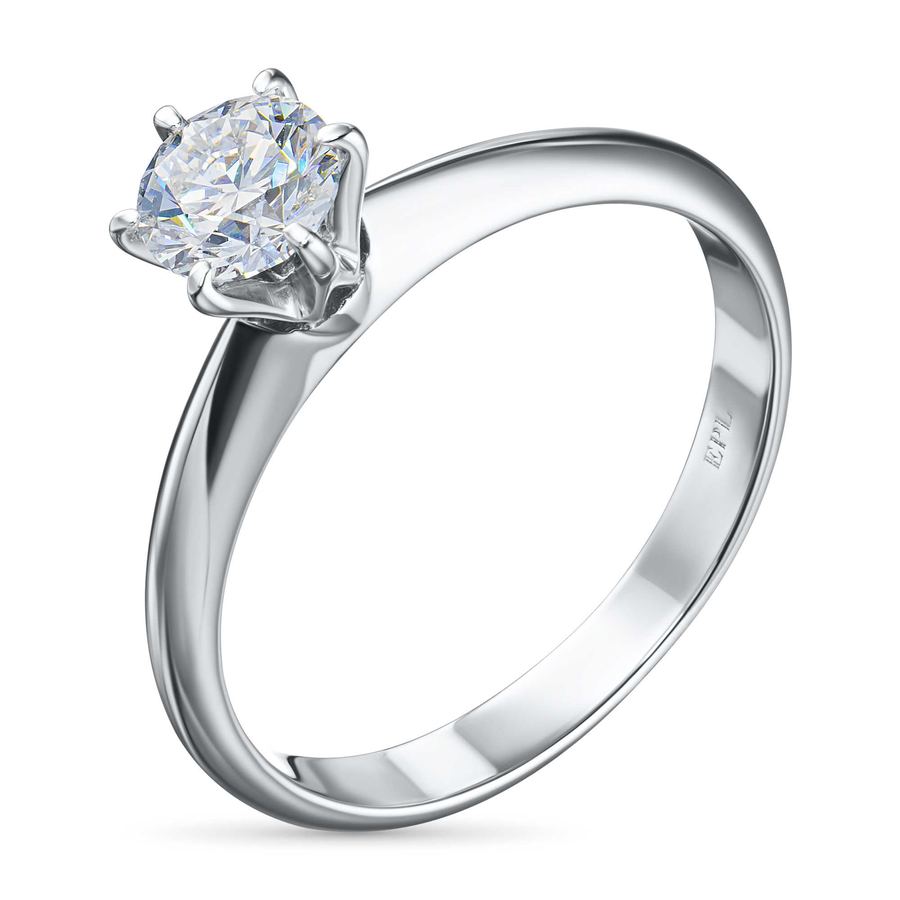 Классическое кольцо из белого золота э4712кц03220892_white