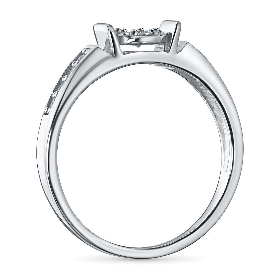Классическое кольцо из белого золота э4712кц09200302_white — фото 4