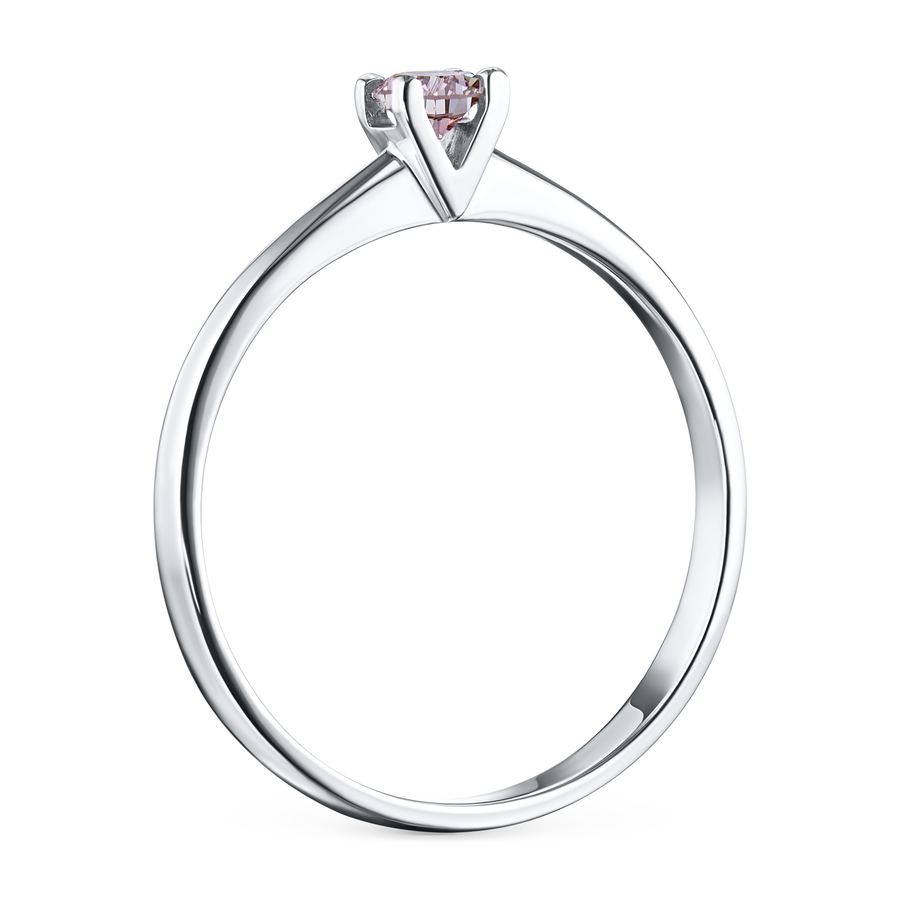 Классическое кольцо из белого золота э0912кц04091200_pink — фото 4