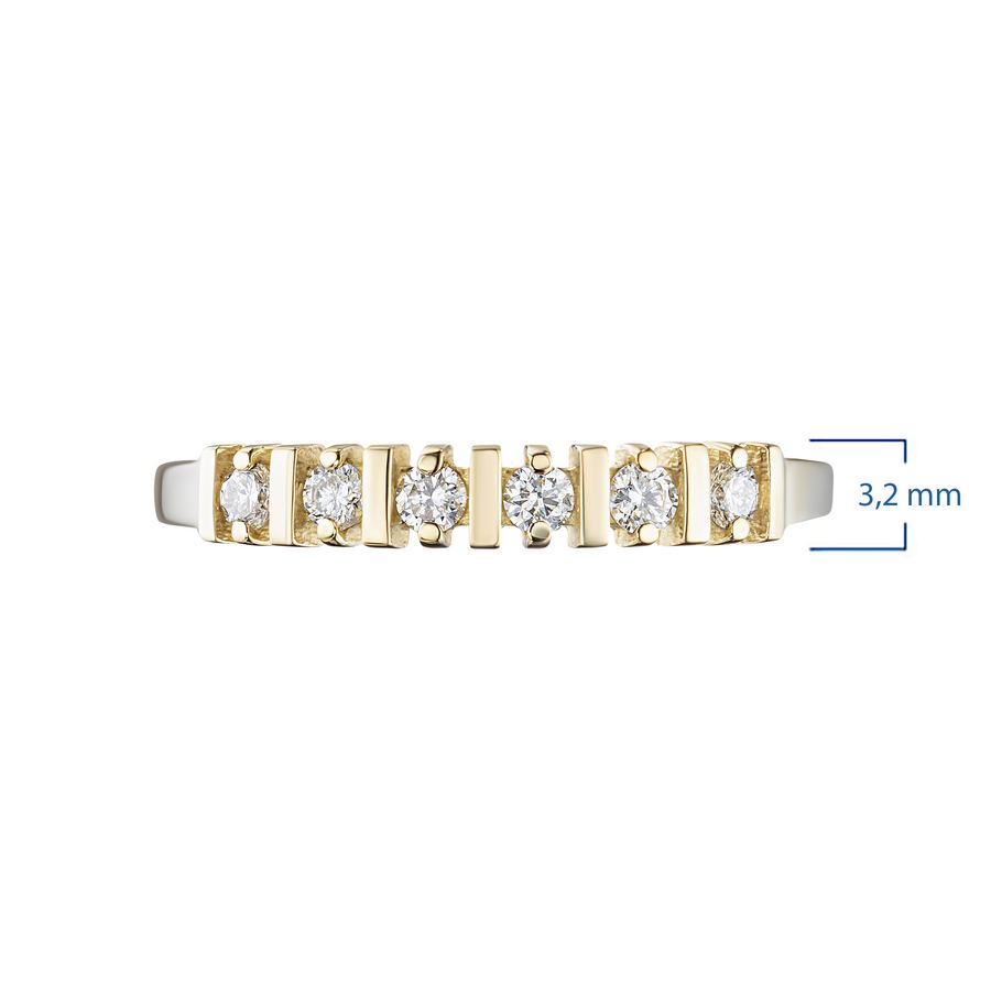 Кольцо из желтого золота с бриллиантами э0301кц11195540 — фото 3