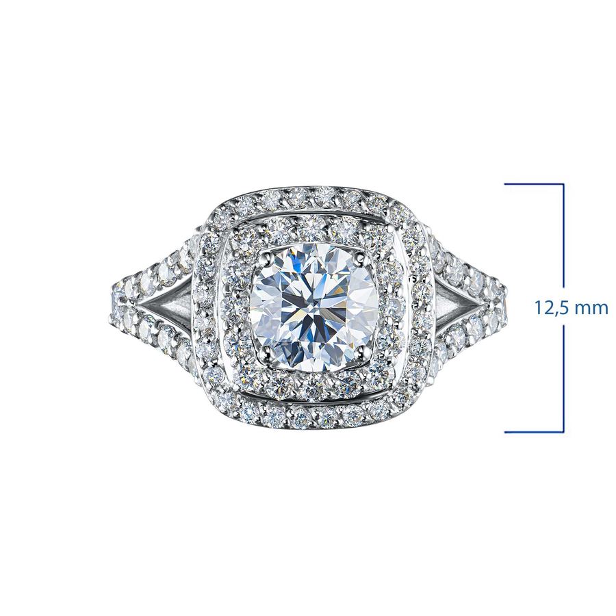Классическое кольцо из белого золота э4712кц03230384_white — фото 3
