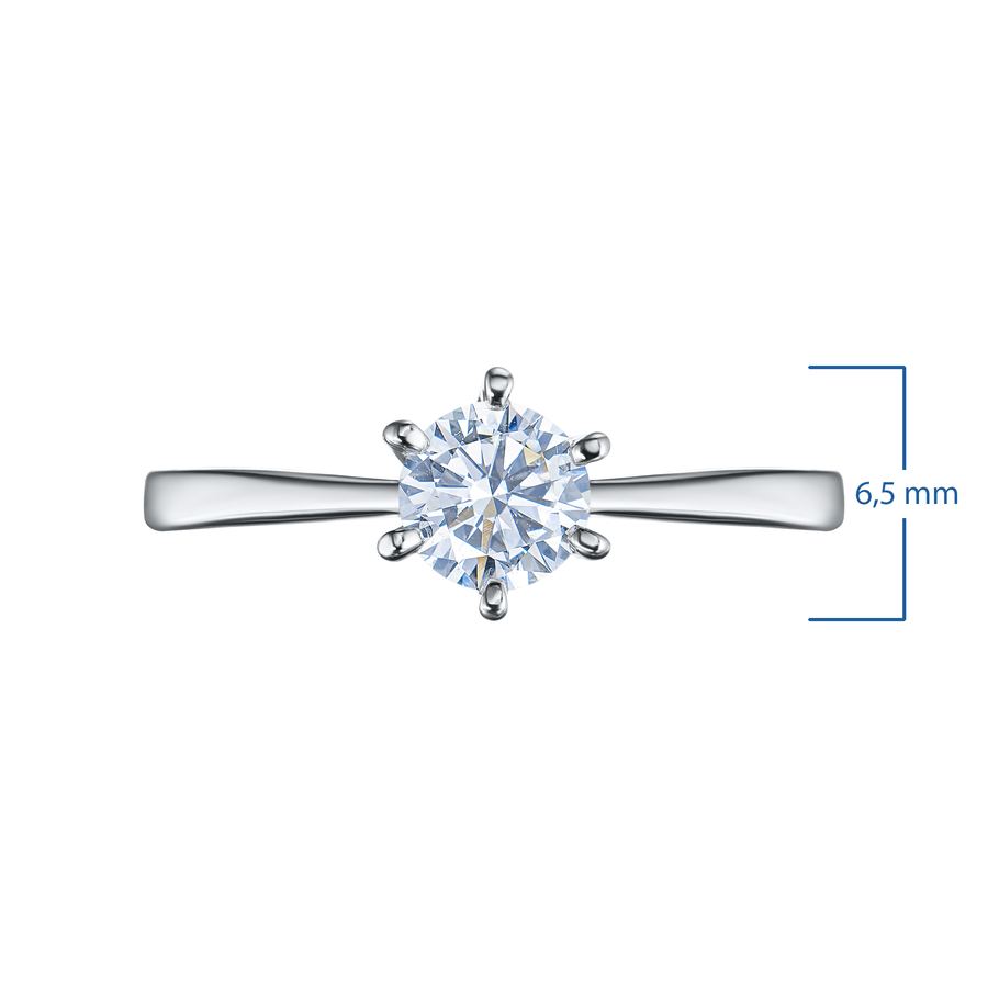 Классическое кольцо из белого золота э4012кц06160900_white — фото 3