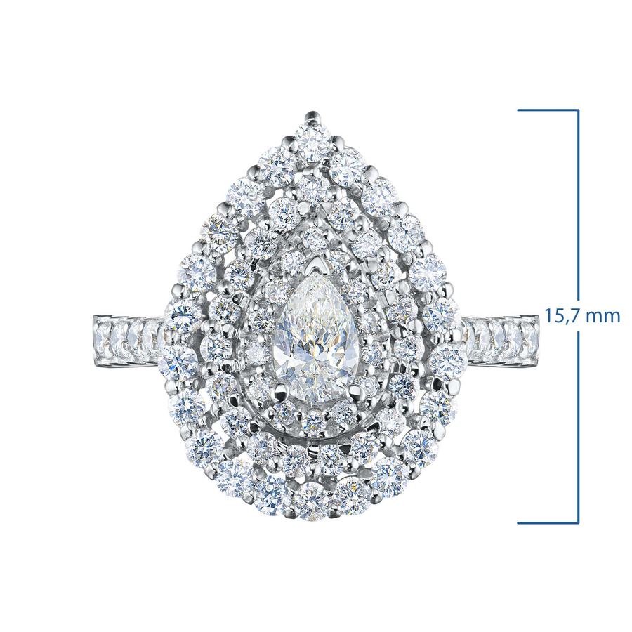 Кольцо из белого золота с бриллиантами э0901кц12163300 — фото 7