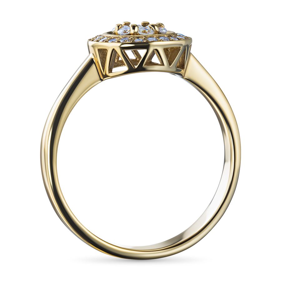 Кольцо из желтого золота э0312кц06150100 — фото 4
