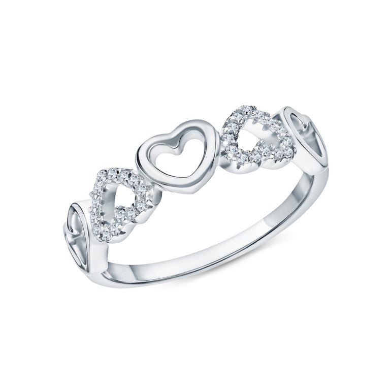 Серебряное кольцо с фианитами