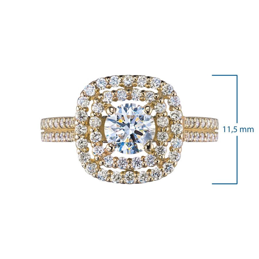 Классическое кольцо из желтого золота э0312кц03180300_white — фото 3