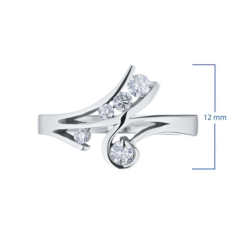 Классическое кольцо из белого золота с бриллиантами э0901кц05102000 — фото 7