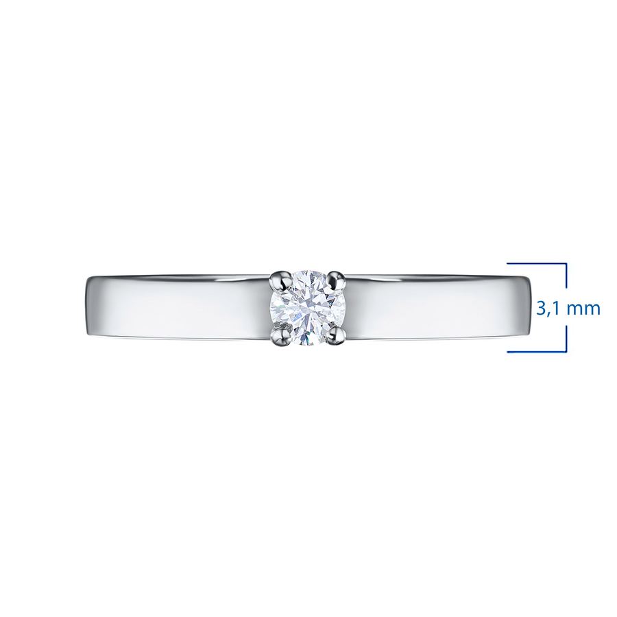 Помолвочное кольцо из белого золота с бриллиантом э4001кц12155000 — фото 7