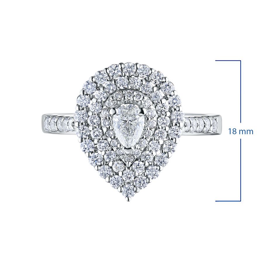 Кольцо из белого золота с бриллиантами э0901кц12163300 — фото 2