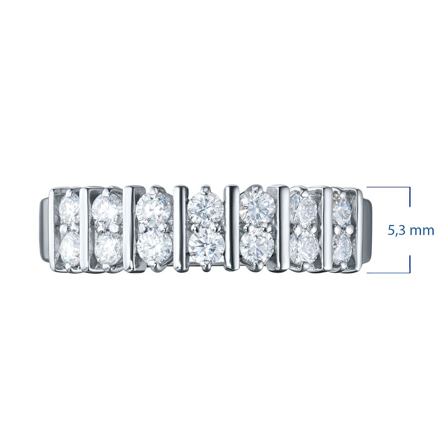 Классическое кольцо из белого золота с бриллиантами э4701кц01190800 — фото 6