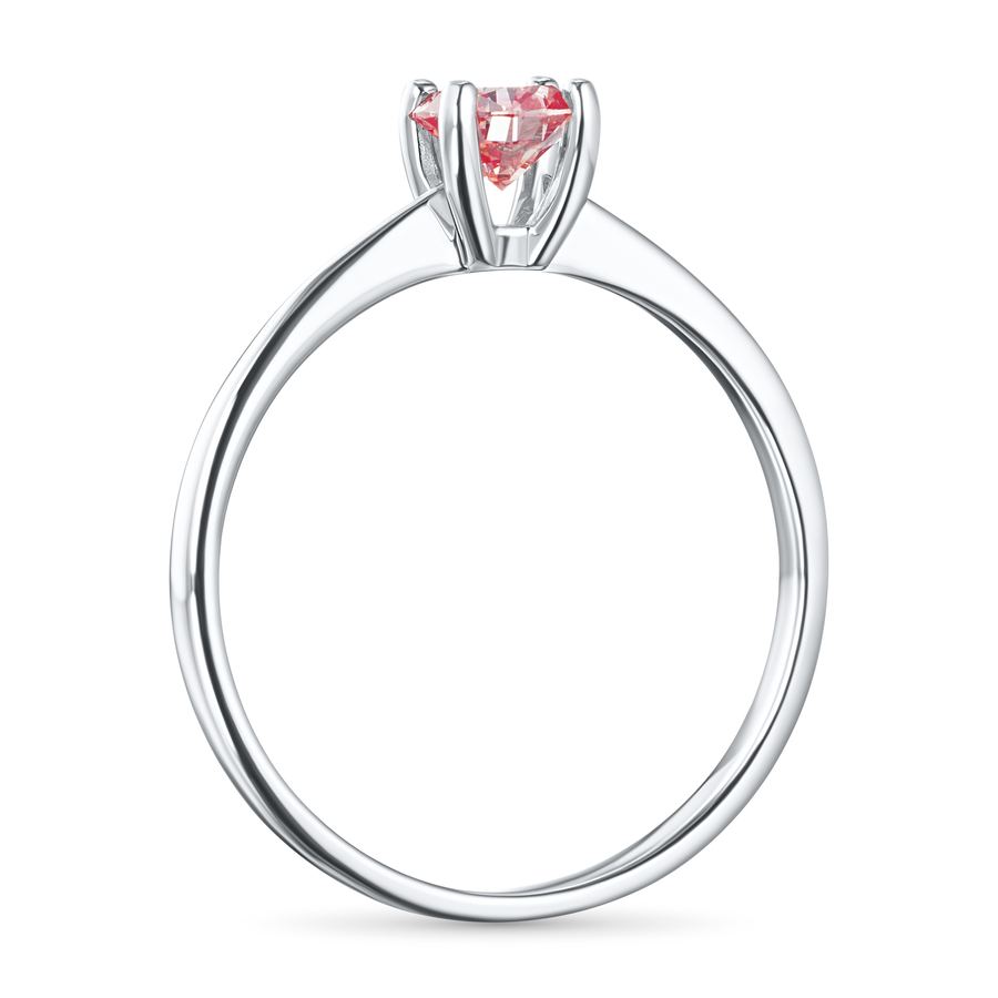 Классическое кольцо из белого золота э0912кц04164200_pink — фото 4
