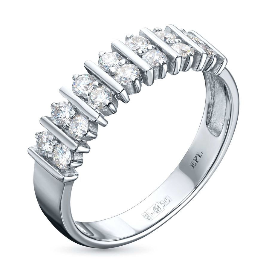 Классическое кольцо из белого золота с бриллиантами э4701кц01190800 — фото 5