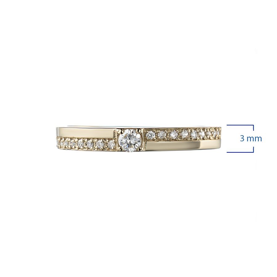 Классическое кольцо из красного золота с бриллиантами э0201кц02144000 — фото 2