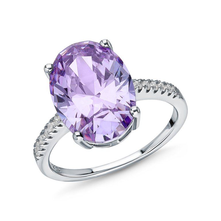 Серебряное кольцо с фианитами