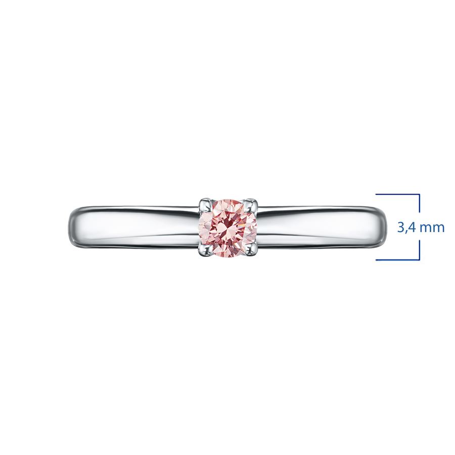 Помолвочное кольцо из белого золота э4012кц11102400_pink — фото 3